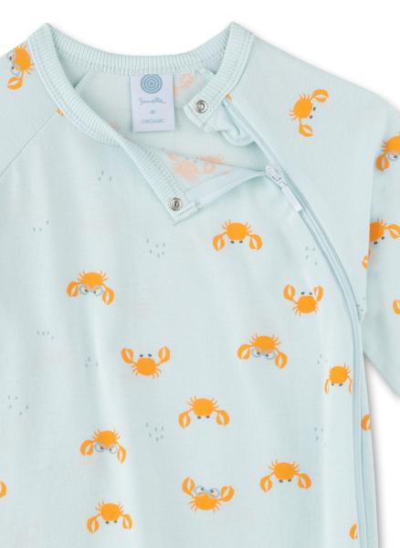Jungen Strampler hellblau Krabben
